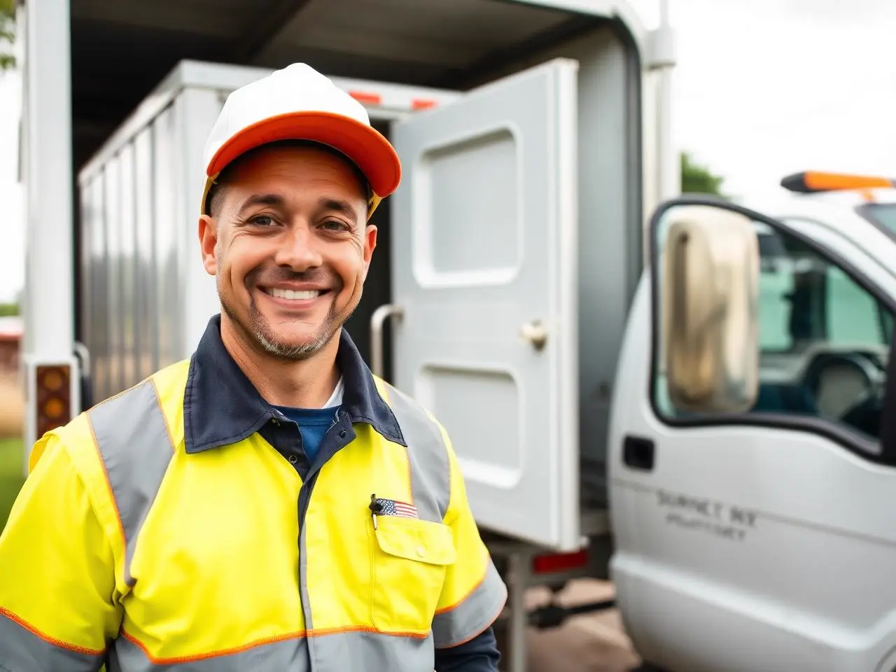 Fallcrest Portable Toilets service truck and clean rental units